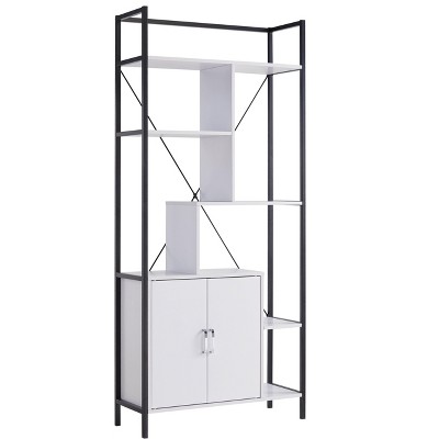 NicBex 6 Shelves File Cabinet with 1 Cabinet,Office Cabinet with Tier-Shelving Design,Modern Storage Cabinet,Filing Cabinet for Home Office