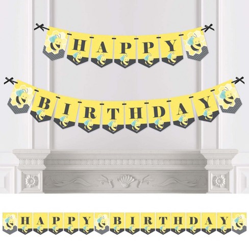 Bee Themed Decorations - Mity Rain Happy Bee Day Gold Glitter Banner Happy Bee Day Cake Topper With 12pcs Balloons For Bumble Bee Themed Baby Shower Happy Birthday Party Supplies Decorations Home Cake Toppers Trendiapro Net : Bee towel for bee themed parties.