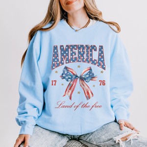 Simply Sage Market Coquette Vintage America Lightweight Garment Dyed Sweatshirt - 1 of 4