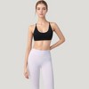 Anna-Kaci Active Women's Scoop Neck Sports Bra with Thin Adjustable Straps and Smooth Seamless Design - 2 of 4