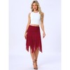 INSPIRE CHIC INSPIRE CHIC Women's High Rise Ruched Midi Skirts - 4 of 4