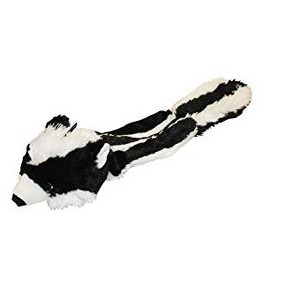 Multipet Bouncy Burrow Buddies - Unstuffed Plush Skunk Dog Toy with a Rubber Ball in the Head and a Squeaky Tail - 1 of 1