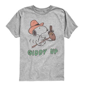 Boys' - Peanuts - Snoopy Giddy Up Short Sleeve Graphic T-Shirt - 1 of 4