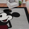 Disney Mickey Mouse Classic Pose with Border Indoor Kids' Area Rug Gray/Ivory/Red - image 2 of 4