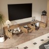 Modern TV Stand for TVs up to 85", Media Console with Open Shelf and Two Large Cabinets, Entertainment Cabinet for Living Room-The Pop Home - 3 of 4
