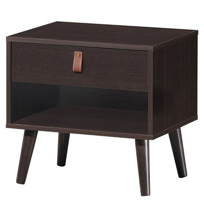 Tangkula Retro Wood Nightstand with Storage Drawer End Table Bedside Table