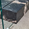 ?Vynxaria 31.4" Modern Two-Tier Square Coffee Table - Elegant Glass & Marble Design - 2 of 4