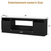 Modern Entertainment Center with Storage Cabinet Up to 75" TV, Black Modern TV Stand for Living Room (Not Included Fireplace) - 2 of 4