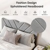 Mshliw Modern Upholstered Bed Frame with Headboard & Wooden Slats – No Box Spring Needed, Easy Assembly, Grey - 2 of 4