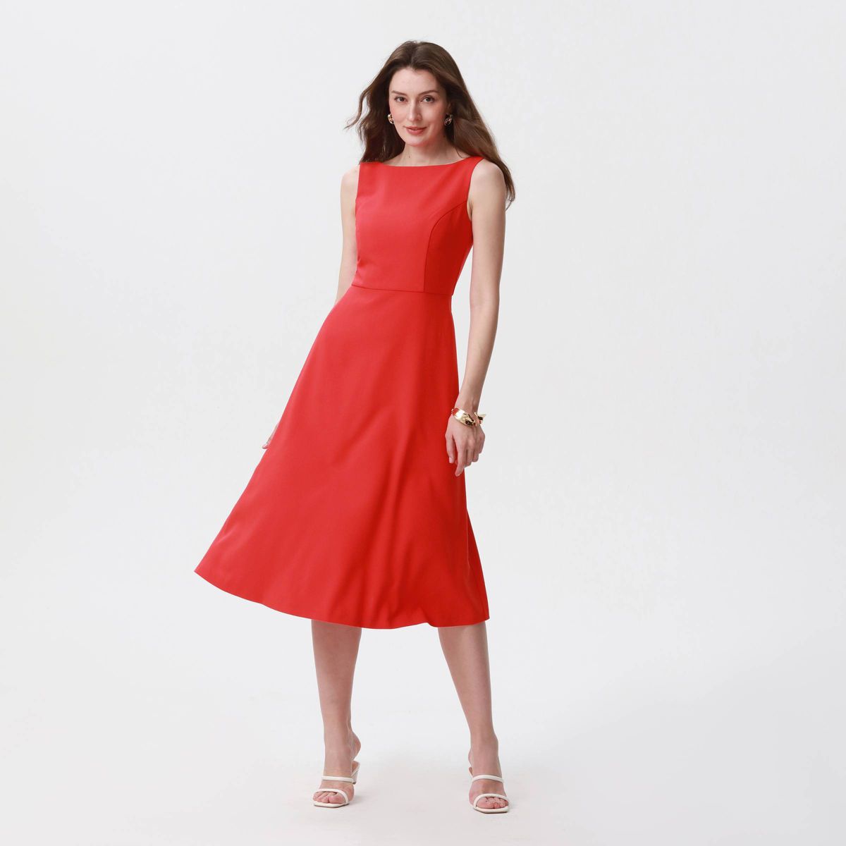 Women's Sleeveless Tailored Midi Dress - A New Day™ - thumbnail 7