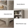 Garvee 71" Farmhouse Bookcase w/ Adjustable Shelves, 5 Tier Tall Bookshelf with Wooden Legs, Rustic Vintage Bookcase for Living Room Office - 4 of 4