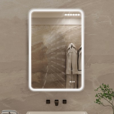 Bathroom Mirror, Vanity Mirror for Bathroom With Anti-Fog function, Wall Bathroom Vanity Mirror Lighted Mirror