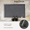 Evideco French Home Goods Durable Gray Striped Front Door Mat – 24"x16", Indoor/Outdoor, Non-Slip, Low Profile - image 4 of 4