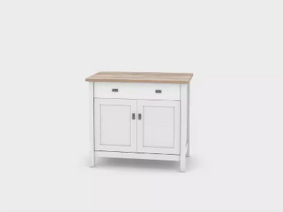 White MDF Office Library Base Cabinet with Adjustable Shelving