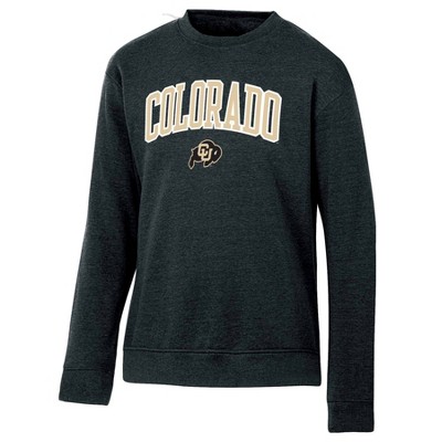 Ncaa Colorado Buffaloes Men's Heathered Crew Neck Fleece Sweatshirt : Target