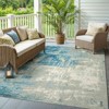 Captiv8e Designs Navarre Distressed Glacial Abstract Beige/Blue Indoor/Outdoor Area Rug - 2 of 4