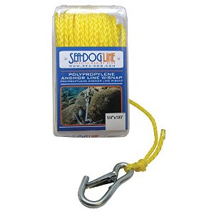 Seadog Poly Pro Anchor Line with Snap - 1/4" x 50' - Yellow - Model 304206050YW1 - 1 of 1