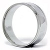 Pompeii3 Platinum 8mm High Polished Double Inlay Band Men's Wedding RIng - 3 of 4