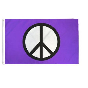 Maison 3'x5' Ft Peace Sign Symbol Poly Flag - Available In Different Colors - 1 of 3