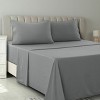 Solid 4 Piece Sheet Set Easy Care Ultra Soft Brushed Microfiber Bedding Deep Pocket Bed Sheets with Pillowcases  - Lux Decor Collection - 2 of 4