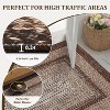 2x10 ft Runner Rugs for Hallway, Non-Slip Washable Machine Wash Skin-Friendly Polyester Carpet, Gabbin Weave Pattern Foldable Rug for Entryway(Brown) - 4 of 4