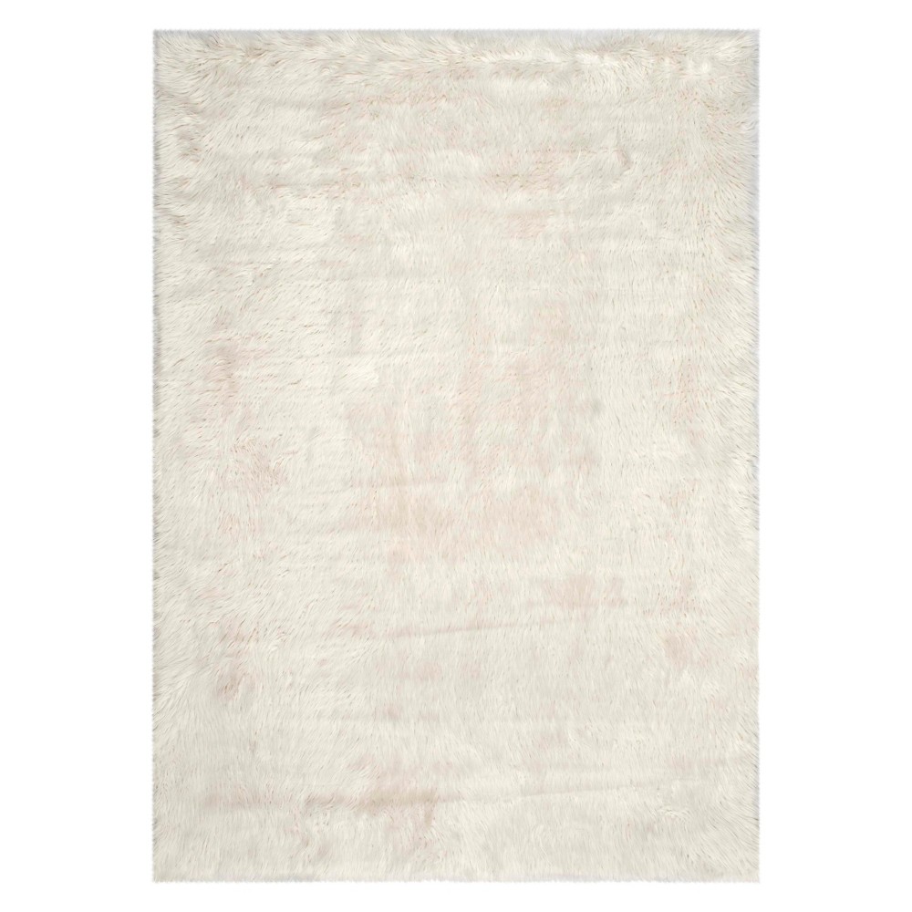 (3'x5') Cloud Shag Accent Rug White - nuLOOM