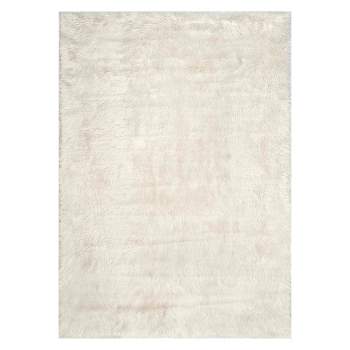 (3'x5')  Cloud Shag Accent Rug White - nuLOOM