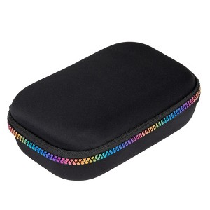 ZIPIT Black Pencil Box with Rainbow Zip, Pencil Case - 1 of 4