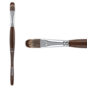 Borciani e Bonazzi UNICO Synthetic Mongoose Artist Paint Brush - Series 802 Filbert - Size #16 - Watercolors, Oil & Acrylic Paint - Handcrafted in - 1 of 4