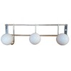 Evideco French Home Goods Wall Mounted Coat and Hat 3 Hooks BIG BALLS Rail-Rack White - 2 of 4