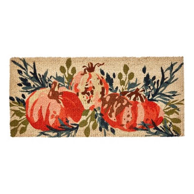 Briarwood Lane Black And White Pumpkin Fall Natural Fiber Coir Doormat  Autumn Welcome 30 X 18 : Target