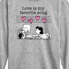 Boys' - Peanuts - Lucy And Schroeder Valentine's Piano Long Sleeve Graphic T-Shirt - 2 of 4