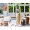 Le'raze Set of 5 Borosilicate Glass Food Storage Jars Containers with Airtight Bamboo Clamp Lid - 2 of 3