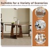 Kumasinova 47" Round Dining Table,MDF Top Dining Room Table with Adjustable Foot Pad,Kitchen Table for Dining Room,Living Room,300lb Weight Capacity - 4 of 4