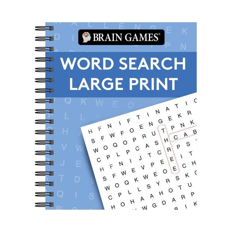 Brain Games - Word Search Large Print (Blue) - by  Publications International Ltd & Brain Games (Spiral Bound), 1 of 2