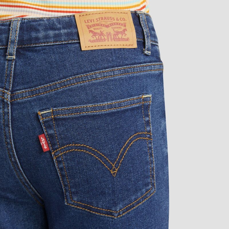 Levi's® Girls' High-Rise Straight Jeans - Medium Wash, 4 of 8