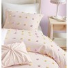 AENKYO Pom Pom & Rainbow Comforter Set, Twin Cotton Jacquard Kids Bedding with Embroidered Cloud Pillows, 4-Piece Cute Design - 4 of 4