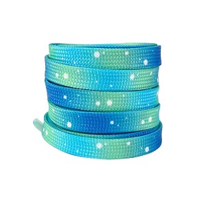 INSPIRE CHIC Flat Tie-Dye Dots Soft Shoelaces for Casual Hiking Shoes Sneakers 0.31'' 1 Pair - 1 of 4