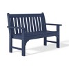 WestinTrends Malibu Outdoor 2-Person All-Weather HDPE Front Porch Garden Bench - 4 of 4