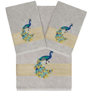 Linum Home Textiles 100% Turkish Cotton PENELOPE Embellished Towel Set - 1 of 4