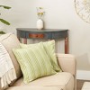 2pc 18"x18" Avocado Chambray Striped Recycled Cotton Square Throw Cover - Design Imports: Machine Washable, Indoor Use - 3 of 4