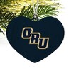 Oral Roberts University Primary Logo Heart Love Wood Christmas Tree Holiday Ornament - 2 of 3