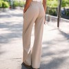 Amaryllis Women's Wide-Leg Drawstring Pants High-Waisted Relaxed Fit Lightweight Casual - 3 of 4
