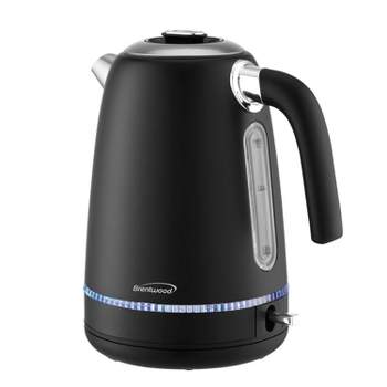 Brentwood 7-Cup 1,500-Watt Cordless Electric Stainless Steel Kettle (Black)