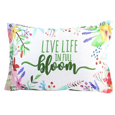 Home Decor 20.0 Inch Life Full Bloom Pillow Flowers Throw Pillows