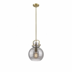 Newton Sphere - 1 Light Stem Hung Pendant In Industrial Style-15.38 Inches Tall and 10 Inches Wide - 1 of 1
