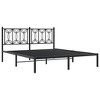 vidaXL Metal Bed Frame without Mattress with Headboard Black 59.1"x78.7" - 3 of 4