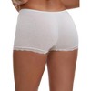 INSPIRE CHIC Women's Seamless Ice Silk Lace Trim Slip Shorts for Under Dresses Lightweight Elastic Boyshorts - 2 of 4