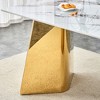 Syemin 63" Side Table, Marble Top, With Metal Stainless Steel Butterfly Legs for Living Room, Gold, 63"*31.5"*30" - 4 of 4
