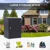 Resenkos Storage Garden Shed,Garden Sheds,3.3' x 3.4' Lean-to Garden Storage Shed with Lockable Door, Dark Gray - 4 of 4